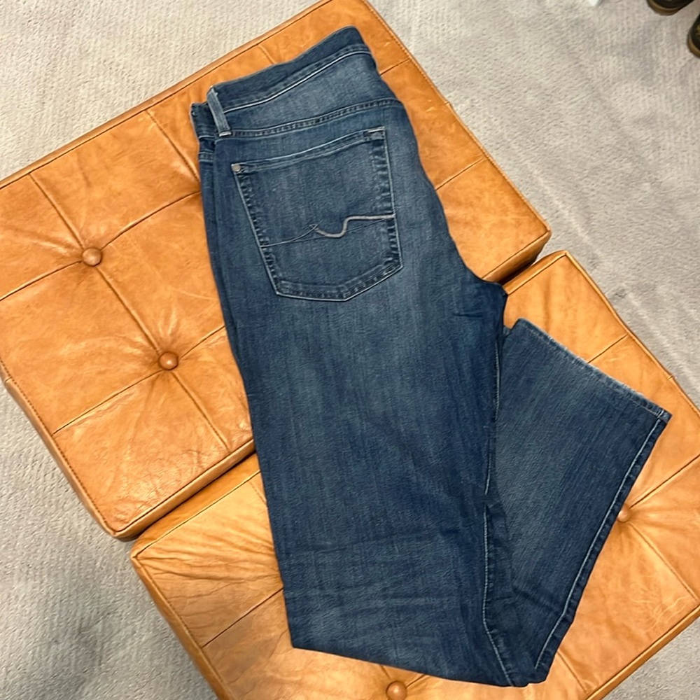 7 for all mankind denim straight medium wash 36X32